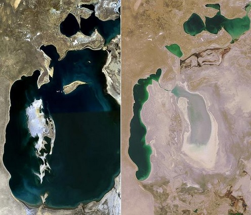 Dezastru ecologic! Marea Aral a disparut aproape in totalitate!